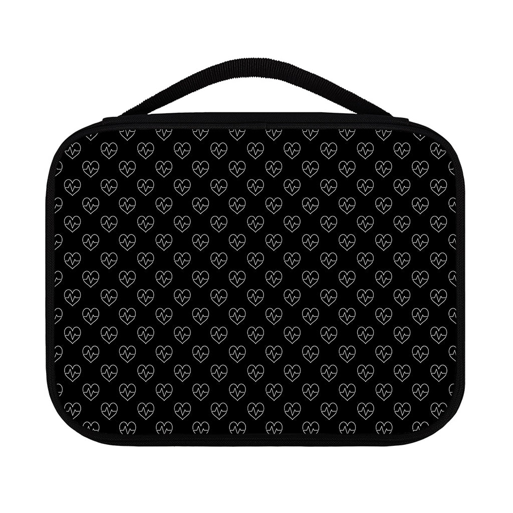 Black And White Heartbeat Pattern Print Classic Bible Case
