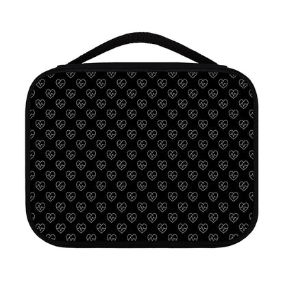 Black And White Heartbeat Pattern Print Classic Bible Case