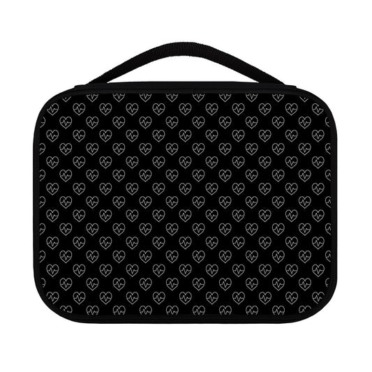 Black And White Heartbeat Pattern Print Classic Bible Case