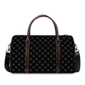 Black And White Heartbeat Pattern Print Duffel Bag