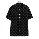 Black And White Heartbeat Pattern Print Hawaiian Shirt