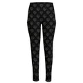 Black And White Heartbeat Pattern Print High-Waisted Pocket Leggings