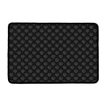 Black And White Heartbeat Pattern Print Kitchen Mat