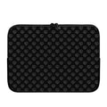 Black And White Heartbeat Pattern Print Laptop Sleeve