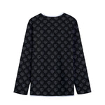 Black And White Heartbeat Pattern Print Long Sleeve Short Coat