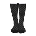 Black And White Heartbeat Pattern Print Long Socks