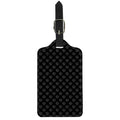 Black And White Heartbeat Pattern Print Luggage Tag