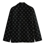 Black And White Heartbeat Pattern Print Men's Blazer