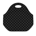 Black And White Heartbeat Pattern Print Neoprene Lunch Bag