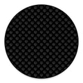 Black And White Heartbeat Pattern Print Round Floor Mat