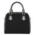 Black And White Heartbeat Pattern Print Shoulder Handbag