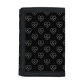 Black And White Heartbeat Pattern Print Trifold Wallet