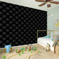 Black And White Heartbeat Pattern Print Wall Sticker