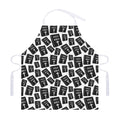 Black And White Holy Bible Pattern Print Adjustable Apron