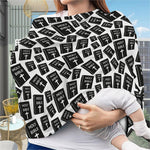 Black And White Holy Bible Pattern Print Baby Seat Cover