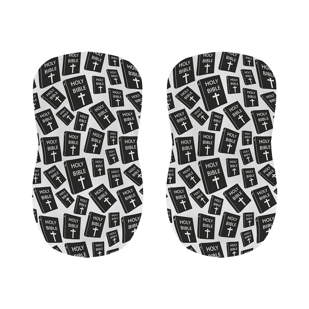 Black And White Holy Bible Pattern Print Bar Stool Covers