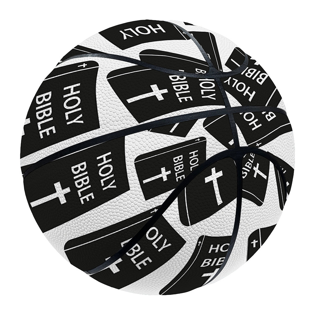 Black And White Holy Bible Pattern Print Basketball