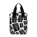 Black And White Holy Bible Pattern Print Bible Tote Bag