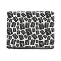 Black And White Holy Bible Pattern Print Bifold Wallet