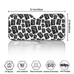 Black And White Holy Bible Pattern Print Car Windshield Sun Shade