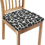 Black And White Holy Bible Pattern Print Chair Cushion Cover