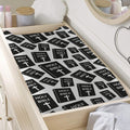 Black And White Holy Bible Pattern Print Changing Pad Cover