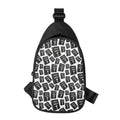 Black And White Holy Bible Pattern Print Sling Bag