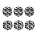 Black And White Holy Bible Pattern Print Coaster Set