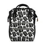 Black And White Holy Bible Pattern Print Diaper Bag