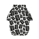 Black And White Holy Bible Pattern Print Dog Zip Up Hoodie