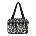 Black And White Holy Bible Pattern Print Double Strap Bible Bag