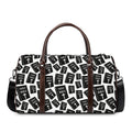 Black And White Holy Bible Pattern Print Duffel Bag