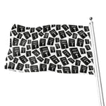 Black And White Holy Bible Pattern Print Flag