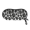 Black And White Holy Bible Pattern Print Glasses Case