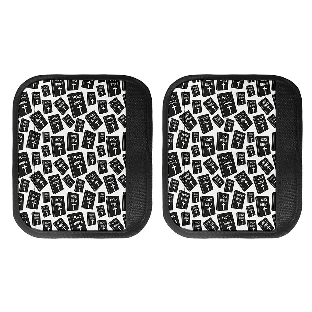 Black And White Holy Bible Pattern Print Handle Covers