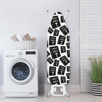 Black And White Holy Bible Pattern Print Ironing Board Cover