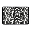 Black And White Holy Bible Pattern Print Kitchen Mat