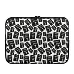 Black And White Holy Bible Pattern Print Laptop Sleeve
