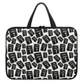 Black And White Holy Bible Pattern Print Laptop Sleeve With Handle
