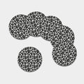 Black And White Holy Bible Pattern Print Leather Coaster Set