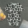 Black And White Holy Bible Pattern Print Men's Bodysuit