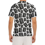 Black And White Holy Bible Pattern Print Men's Short Sleeve Rash Guard