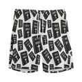 Black And White Holy Bible Pattern Print Men's Athletic Shorts