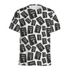 Black And White Holy Bible Pattern Print Men's Sports T-Shirt