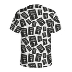 Black And White Holy Bible Pattern Print Men's Sports T-Shirt