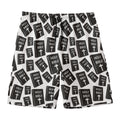 Black And White Holy Bible Pattern Print Men's Swim Trunks