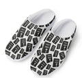 Black And White Holy Bible Pattern Print Mesh Casual Shoes