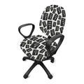 Black And White Holy Bible Pattern Print Office Chair Cover