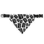 Black And White Holy Bible Pattern Print Over The Collar Dog Bandana