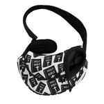 Black And White Holy Bible Pattern Print Pet Sling Carrier